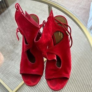 Red suede Aquazurra aquazzura size 38